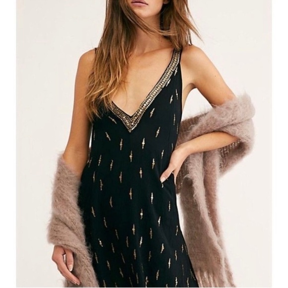 Free People Intimately Rising Sun Sequin Mini Dress Tunic Size Small - Picture 12 of 12